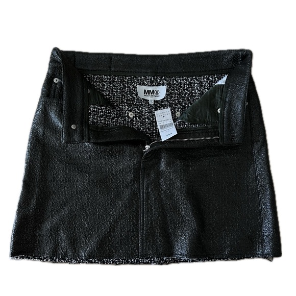 NWT Maison Margiela MM6 Canvas/patent leather skirt - Picture 1 of 6